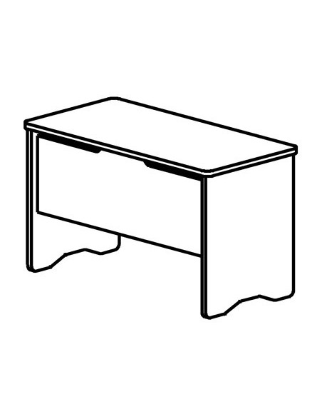 MESA OFICINA ROCADA SERIE WORK 120X60 ACABADO AA01 HAYA/HAYA