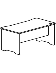 MESA OFICINA ROCADA SERIE WORK 160X80 ACABADO AA01 HAYA/HAYA
