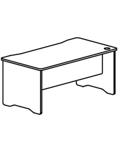 MESA OFICINA ROCADA SERIE WORK 180X80 ACABADO AA01 HAYA/HAYA