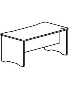 MESA OFICINA ROCADA SERIE WORK 200X80 ACABADO AA01 HAYA/HAYA