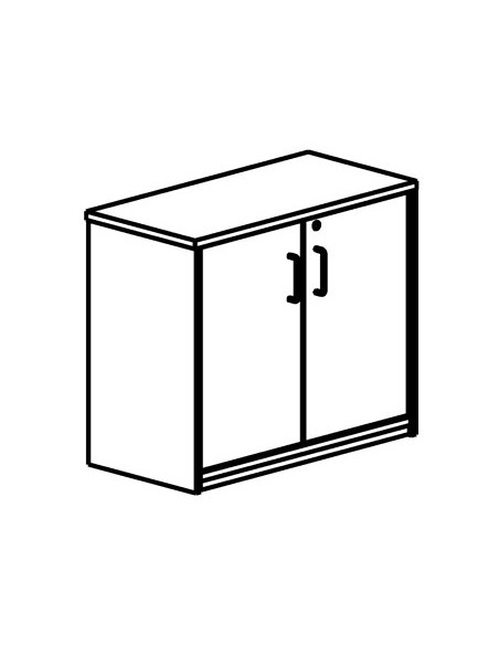 ARMARIO ROCADA CON CUATRO ESTANTES Y DOS PUERTAS SERIE STORE 195X90X45 ACABADO AA01 HAYA/HAYA