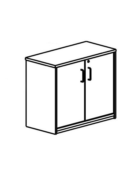 ARMARIO ROCADA CON UN ESTANTE Y DOS PUERTAS ENTERAS SERIE STORE 78X90X45 ACABADO AA01 HAYA/HAYA