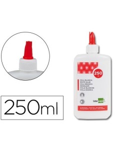 PEGAMENTO COLA BLANCA LAVABLE LIDERPAPEL BOTE DE 250 ML