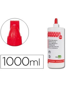 PEGAMENTO COLA BLANCA LAVABLE LIDERPAPEL BOTE DE 1000 ML