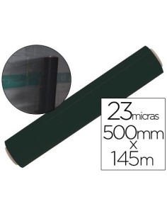 FILM EXTENSIBLE MANUAL BOBINA ANCHO 500 MM LARGO 145 MT ESPESOR 23 MICRAS NEGRO