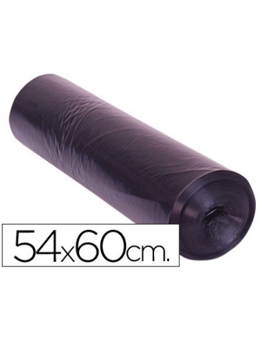 BOLSA BASURA DOMESTICA NEGRA 54X60 GALGA 100 ROLLO DE 25 UNIDADES