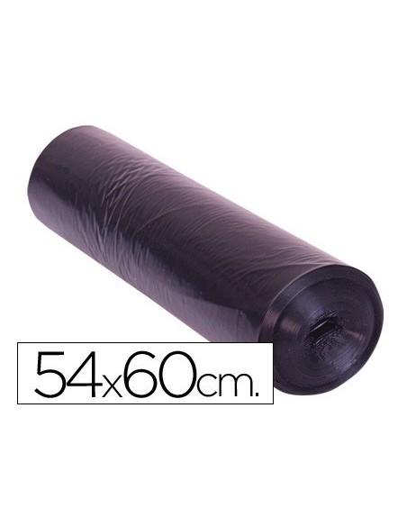 BOLSA BASURA DOMESTICA NEGRA 54X60 GALGA 100 ROLLO DE 25 UNIDADES