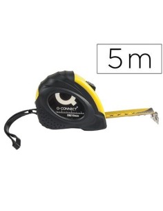 FLEXOMETRO Q-CONNECT DE 5 MT CON FRENO MATERIAL ANTICHOQUE 19 MM DE ANCHO