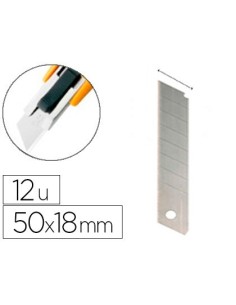 REPUESTO CUTER ANCHO METALICO Q-CONNECT 0,5X18 MM ESTUCHE DE12 CUCHILLAS
