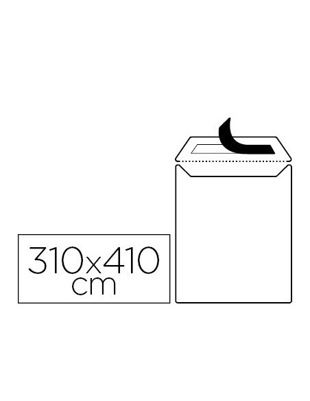 SOBRE LIDERPAPEL BOLSA BLANCO 310X410 MM SOLAPA TIRA DE SILICONA PAPEL OFFSET 100 GR CAJA DE 250 UNIDADES