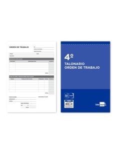 TALONARIO LIDERPAPEL ORDEN DE TRABAJO CUARTO ORIGINAL Y COPIA T255