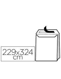 SOBRE LIDERPAPEL BOLSA FUELLE KRAFT 229X324X30 MM SOLAPA TIRA DE SILICONA PAPEL 120 GR CAJA DE 50 UNIDADES