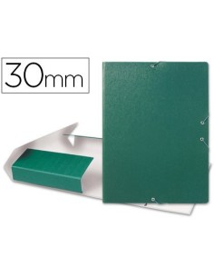 CARPETA PROYECTOS LIDERPAPEL FOLIO LOMO 30MM CARTON GOFRADO VERDE