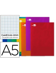 LIBRETA LIDERPAPEL SMART A5 80 HOJAS 60G/M2 CUADRO 4MM CON M ARGEN