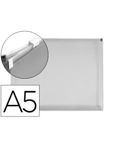 CARPETA DOSSIER LIDERPAPEL A5 CIERRE DE CREMALLERA TRANSPARENTE