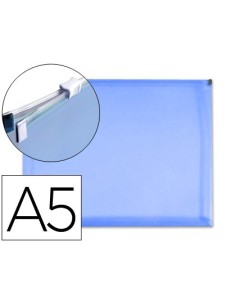 CARPETA DOSSIER LIDERPAPEL A5 CIERRE DE CREMALLERA AZUL