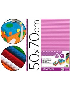 CARTON ONDULADO LIDERPAPEL 50 X 70CM 320G/M2 ROSA