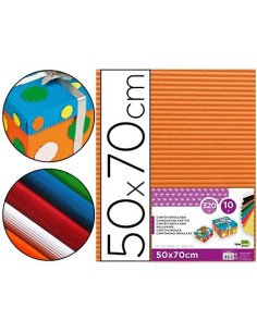 CARTON ONDULADO LIDERPAPEL 50 X 70CM 320G/M2 NARANJA