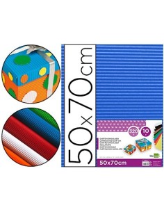 CARTON ONDULADO LIDERPAPEL 50 X 70CM 320G/M2 AZUL