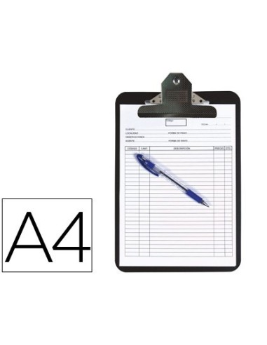 PORTANOTAS Q-CONNECT POLIPROPILENO NEGRO DIN A4 4 MM