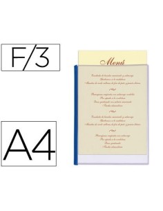 PORTA MENUS LIDERPAPEL PVC DIN A4 CON 3 FUNDAS
