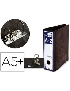 ARCHIVADOR DE PALANCA LIDERPAPEL CUARTO CLASSIC BLUE SIN RADO LOMO 80MM NEGRO COMPRESOR METALICO