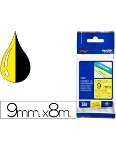 CINTA BROTHER TZE-621 AMARILLO-NEGRO 9MM LONGITUD 8 MT
