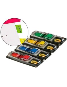 BANDERITAS SEPARADORAS FLECHAS DISPENSADOR 4 COLORES CLASICOSPOST-IT INDEX 684ARR3 96 BANDERITAS