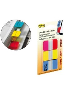 BANDERITAS SEPARADORAS RIGIDAS DISPENSADOR 3 COLORES POST-IT INDEX 686-RYB MEDIANOS22 BANDERITAS POR COLOR