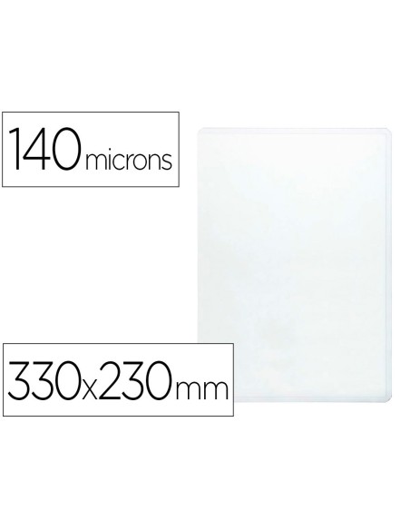 FUNDA PORTADOCUMENTO Q-CONNECT FOLIO 140 MICRAS PVC TRANSPARENTE 230X330MM