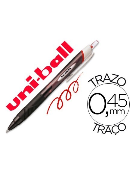 BOLIGRAFO UNI-BALL JET STREAM SPORT SXN-150 TINTA HIBRIDA ROJO