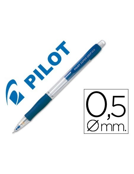 PORTAMINAS PILOT SUPER GRIP AZUL 0,5 MM SUJECION DE CAUCHO