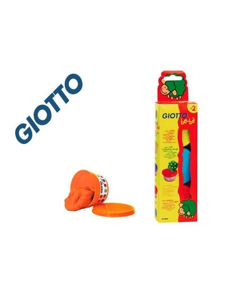 PASTA PARA MODELAR GIOTTO BEBE PACK 3 COLORES SURTIDOS DERMATOLOGICAMENTE TESTADA