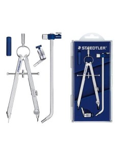 COMPAS STAEDTLER MICROMETRICO CON ALARGADERA TUBO DE MINAS ADAPTADOR UNIVERSAL DE ROSCA MARS 551