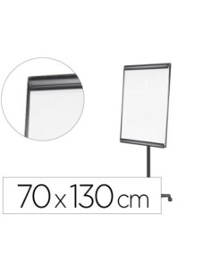 PIZARRA MOVIL Q-CONNECT CON RUEDAS PARA CONFERENCIAS TABLERO LACADO BLANCO APTA PARA ESCRITURA DIRECTA Y BLOC