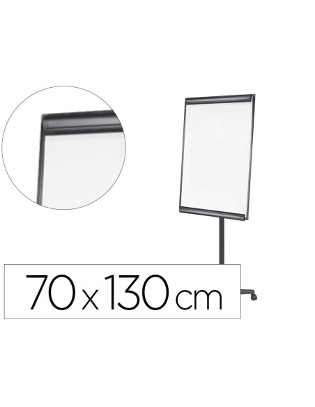 PIZARRA MOVIL Q-CONNECT CON RUEDAS PARA CONFERENCIAS TABLERO LACADO BLANCO APTA PARA ESCRITURA DIRECTA Y BLOC