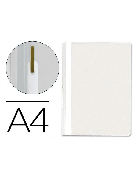 CARPETA DOSSIER FASTENER PLASTICO Q-CONNECT DIN A4 BLANCO