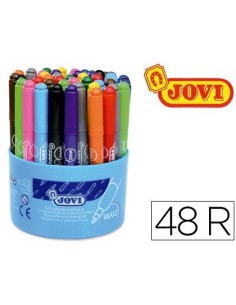 ROTULADOR JOVI MAXI 13 MM BOTE DE 48 UNIDADES 12 COLORES4 UNIDADES DE CADA COLOR.