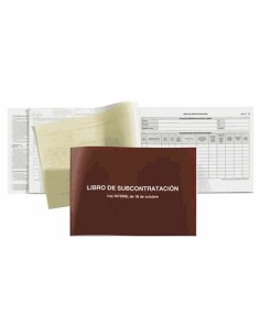 LIBRO MIQUELRIUS SUBCONTRATACION FOLIO NATURAL JUEGO DE 10 HOJAS AUTOCOPIATIVAS