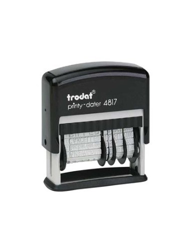 FORMULARIO TRODAT CON FECHADOR 12 TEXTOS ENTINTAJE AUTOMATICO4 MM