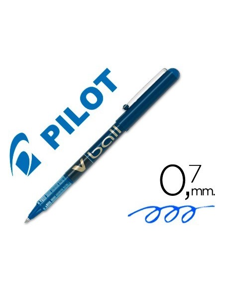 ROTULADOR PILOT ROLLER V-BALL AZUL 0.7 MM