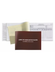 LIBRO MIQUELRIUS SUBCONTRATACION FOLIO NATURAL JUEGO DE 10 HOJAS AUTOCOPIATIVAS TEXTO GALLEGO