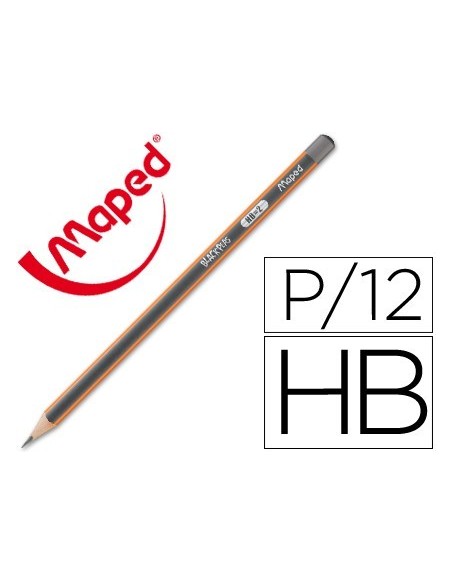 LAPICES DE GRAFITO MAPED BLACKPEPS HB