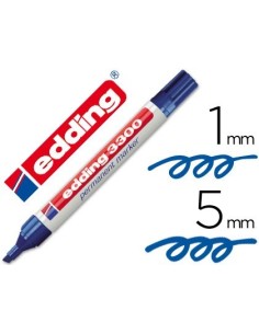 ROTULADOR EDDING MARCADOR 3300 N.3 AZUL PUNTA BISELADA RECARGABLE