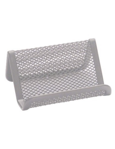 PORTATARJETAS Q-CONNECT METALICO PLATA 11X7,5X5 CM