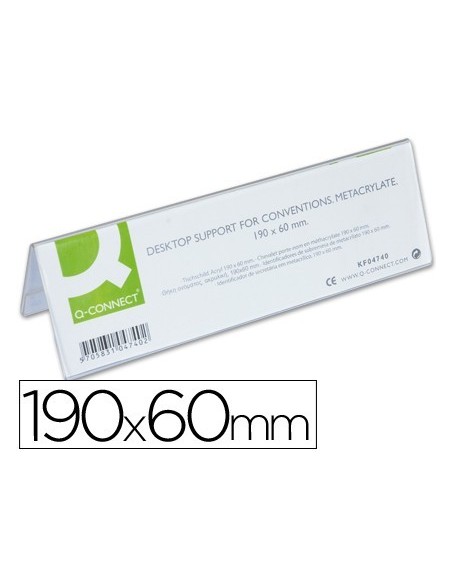 IDENTIFICADOR SOBREMESA Q-CONNECT METACRILATO 190X60 MM REF.5727