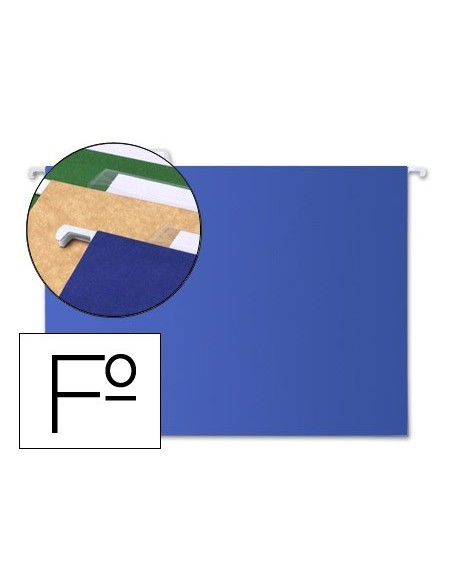 CARPETA COLGANTE LIDERPAPEL FOLIO AZUL
