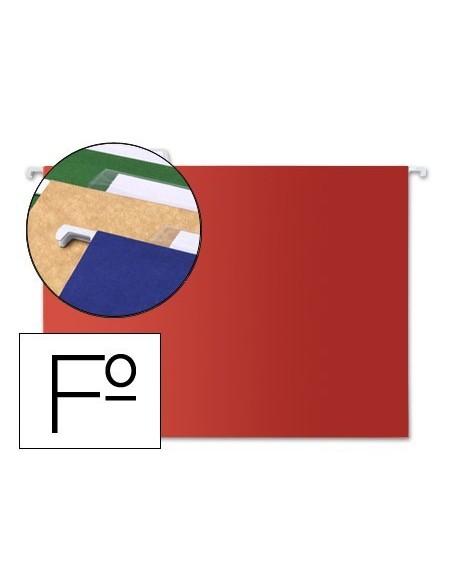 CARPETA COLGANTE LIDERPAPEL FOLIO ROJA