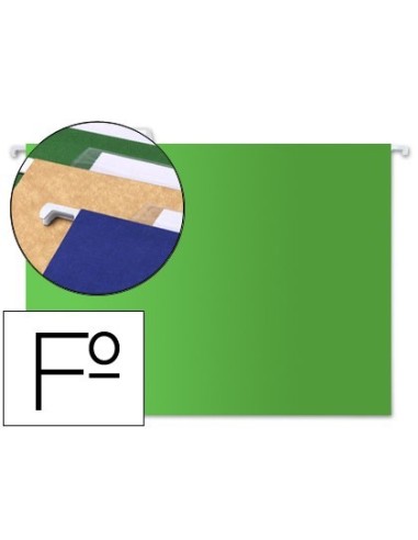 CARPETA COLGANTE LIDERPAPEL FOLIO VERDE