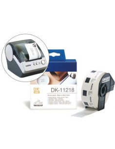 ETIQUETA BROTHER DK11218 PARA IMPRESORAS QL-CIRCULARES 24 MM -1000 ETIQUETAS-